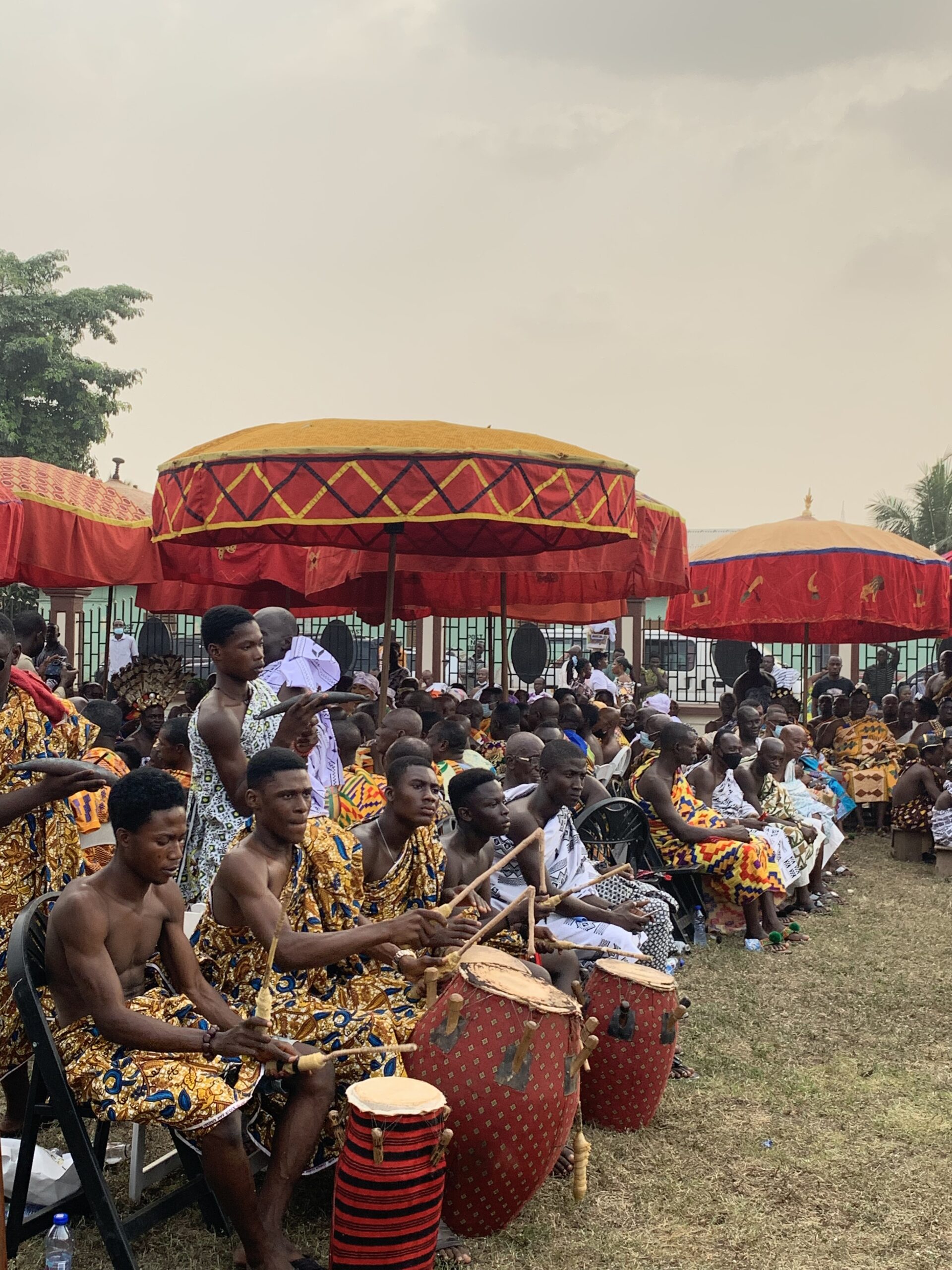 Drumming the beats for the Adowa Dance